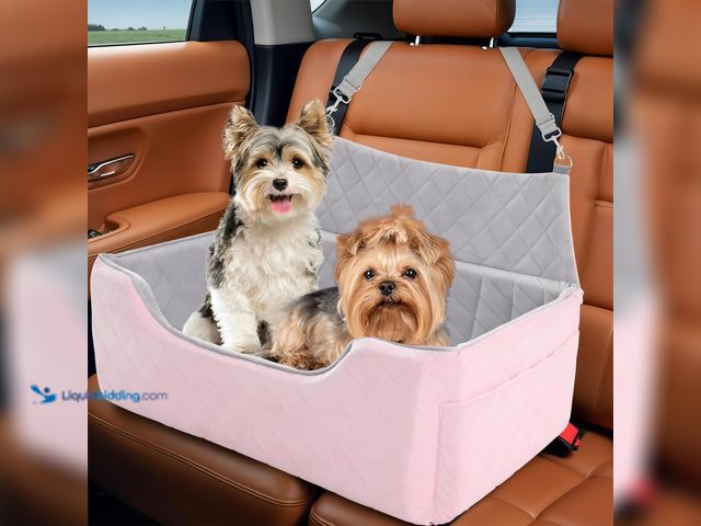 Lot 49-5437722 - Dog Car Seat for Large Medium Dogs Under 55 lbs, Dog Booster Seat for 2 Small Dogs, Detachable Washa...