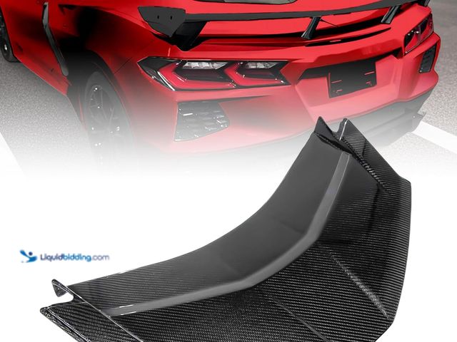 Lot 49-5487448 - Carbon Fiber Rear Lower Window Trim Hatch Vent Cover Fit for Corvette C8 Coupe 2020-2025 Rear Vented...