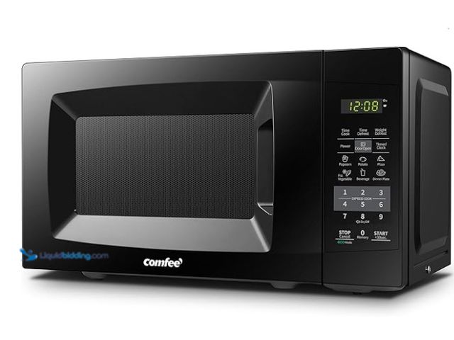 Lot 49-1556668 - COMFEE' EM720CPL-PMB Countertop Microwave Oven with Sound On/Off, ECO Mode and Easy One-Touch Button...