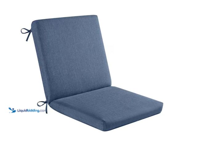 Lot 49-1628212 - Lot of (2) Hampton Bay 20 in. W x 17 in. D CushionGuard Mid Back Dining Chair Outdoor Cushion in Lak...