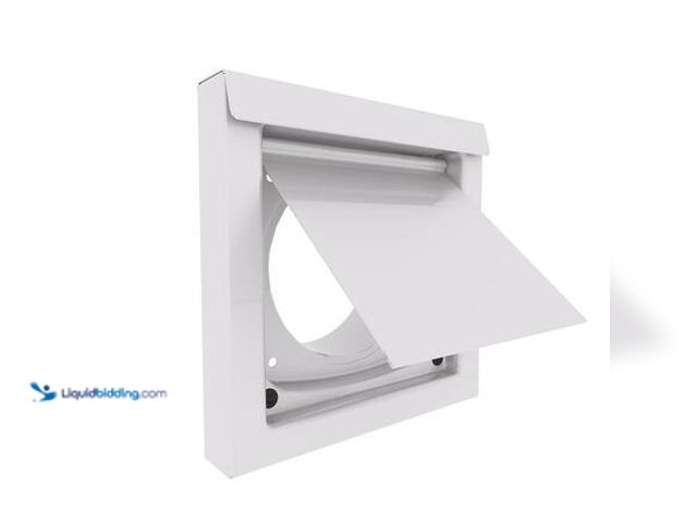 Lot 49-5581582 - DryerWallVent 4 in. Powder Coated Steel White Dryer Vent Model # DWV4W UNUSED