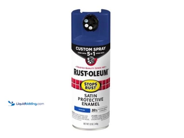 Lot 49-1628135 - Lot of (6) Rust-Oleum Stops Rust Custom Spray 5-in-1 Spray Paint, Satin Sapphire, 12 Oz.. Model:3768...