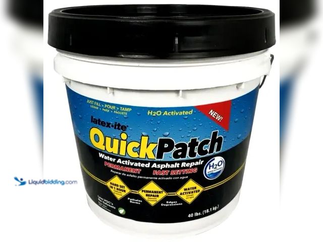 Lot 49-5407666 - Latex-ite Quick Patch H2O Water Activated Asphalt Permanent Repair - 3.5 Gal. Model: 090932519169. U...