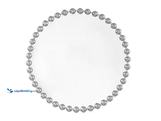 Lot 49-1556621 - Marlowe Silver 36 in. Dia Beaded Round Wall Mirror Model # MPS160-339, Unused  Ref#BLUEAMA1203