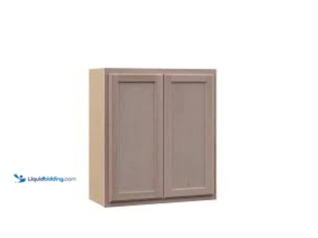 Lot 49-5488444 - Hampton Bay Recessed Panel 27 in. W x 12 in. D x 30 in. H Assembled Wall Cabinet in Unfinished. Mode...