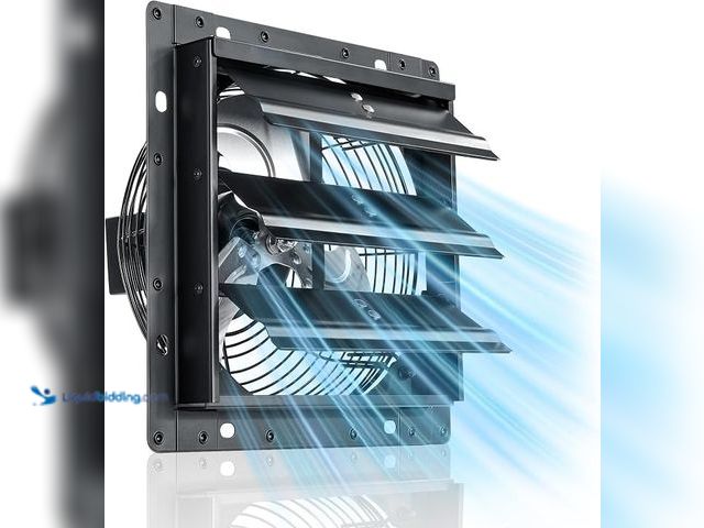 Lot 49-3613569 - 8 Inch Shutter Exhaust Fan, 760 CFM High-Speed Wall Mounted Exhaust Fan, 40dB Quiet Cooling Ventilat...