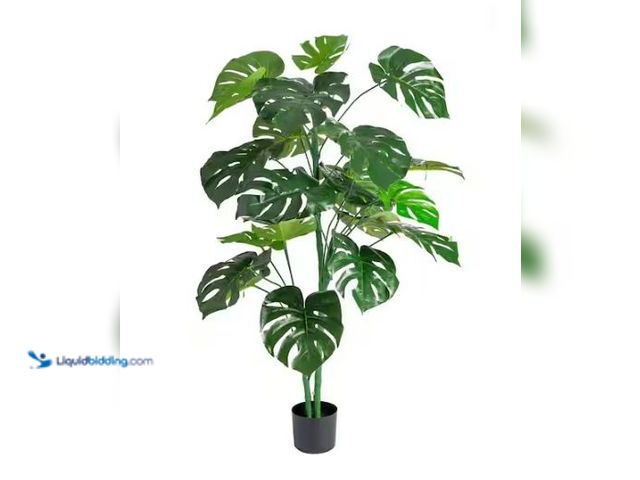 Lot 49-1548772 - NATURE DEC0R Artificial 59 in. Monstera Indoor and Outdoor Plants Model # OUT-MONS-59BC, Unused  Ref...