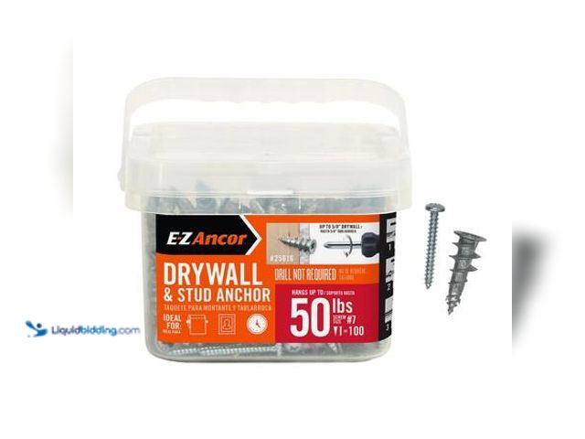 Lot 49-5581914 - E-Z Ancor Stud Solver 50 lbs. Drywall and Stud Anchors (100-Pack) Model # 25616 New