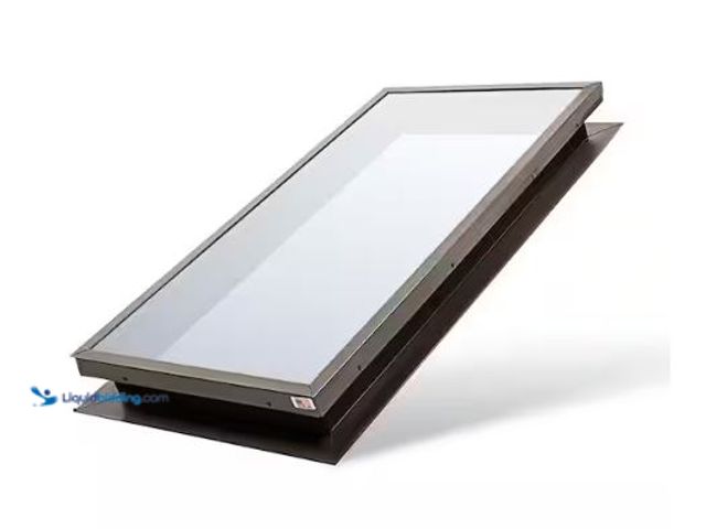 Lot 49-1630698 - SOLAR Industries 22 1/4 in x 46 1/4 in. Fixed Self Flashing Skylight with Dual Pane Tempered HP Low-...