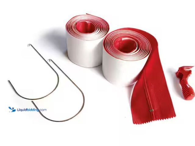 Lot 49-2020623 - Lot of (12). ZipWall 3 in. x 84 in. Heavy Duty Adhesive Zippers Dust Barrier Zippers with 2-Hooks an...