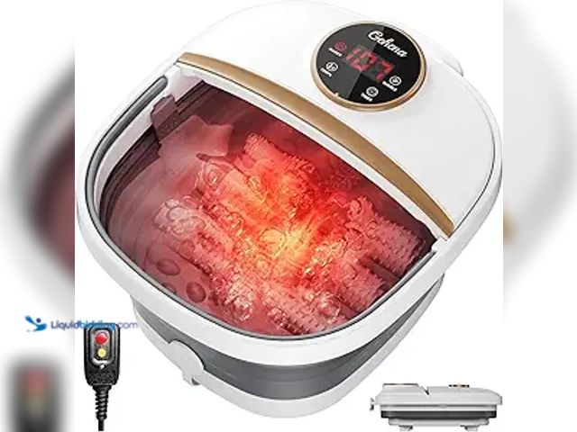 Lot 49-3482722 - GEHONA Collapsible Foot Spa Bath with Heat, Foot Massager with Two Side Supports, Leakage Protector,...