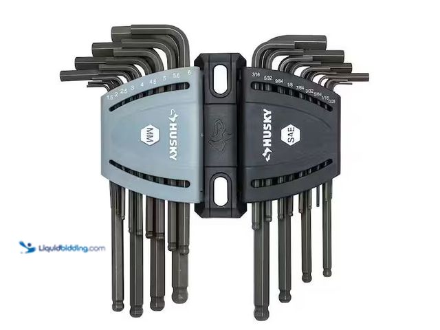 Lot 49-1572256 - Lot of (2) Husky Ball End Hex Set, SAE/MM (26-Piece) Model # HBEHKSM26PC-06, Unused  Ref#SBS0116