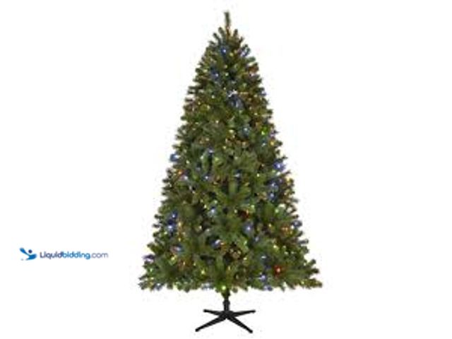 Lot 49-5448785 - Home Accents Holiday 7.5 Foot Wesley Long Needle Pine LED Pre-Lit Tree.  Unused