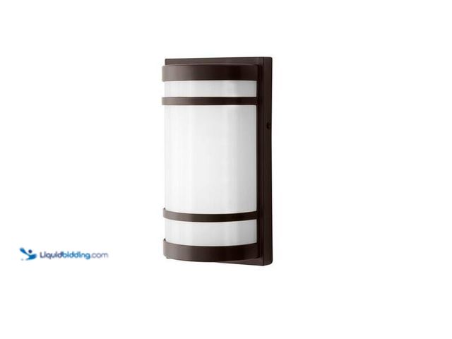 Lot 49-3528605 - Home Decorators Collection Mullen Oil Rubbed Bronze Hardwired LED Outdoor Wall Light Lantern Sconce ...