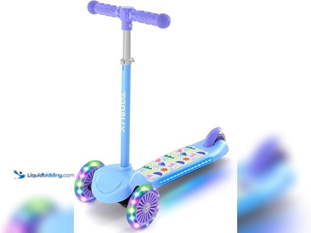 Lot 49-5433713 - TONBUX Kids Scooter for Ages 3-5, Toddler Scooter with Light-Up Deck and Wheels, Adjustable 4-Level ...