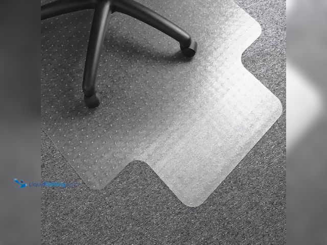 Lot 49-5414386 - Computex Clear 45 in. x 53 in. Vinyl Anti-Static Lipped Indoor Chair Mat for Carpets up to 3/8 in. M...