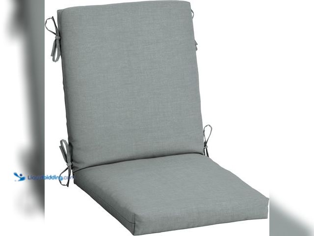 Lot 49-5552626 - QTY 4 - Arden Outdoor Dining Chair Cushion, 20x44, Stone Grey | Rain-Proof Seat Pad, Fade-Resistant,...
