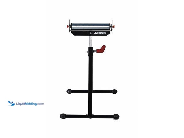 Lot 49-3540128 - 23 in. to 43 in. Stationary Steel Roller Stand with Edge Guide (scuffs and scratches) Used