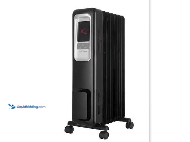 Lot 49-1549452 - Pelonis 1,500-Watt Digital Electric Oil-Filled Radiant Portable Space Heater, Model # HO-0280, Unuse...
