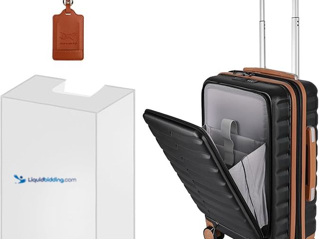 Lot 49-3528080 - 22×14×9 Airline Approved Carry On Expandable Luggage with Front Open Pocket, Spinner Wheels, ABS+PC ...