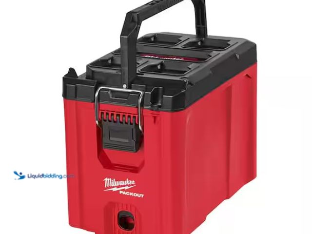 Lot 49-1570091 - Milwaukee PACKOUT 10 in. Compact Portable Tool Box with Adjustable Dividers and Interior Storage Tra...