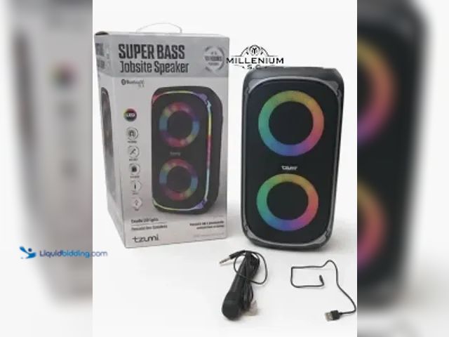 Lot 49-3616877 - Tzumi Super Bass Jobsite Speaker - slightly used , includes charger and no attachments , powers on S...