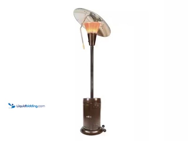 Lot 49-1577115 - Hampton Bay 38200 BTU Bronze Heat-Focusing Propane Gas Standing Patio Heater, Model # HD10, Slightly...