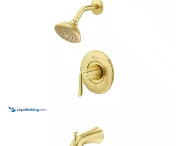Lot 49-1628225 - Pfister Willa 1-Spray Patterns with 1.8 GPM 4.438 in. Wall Mount Rain Spray Fixed Shower Head in Bru...