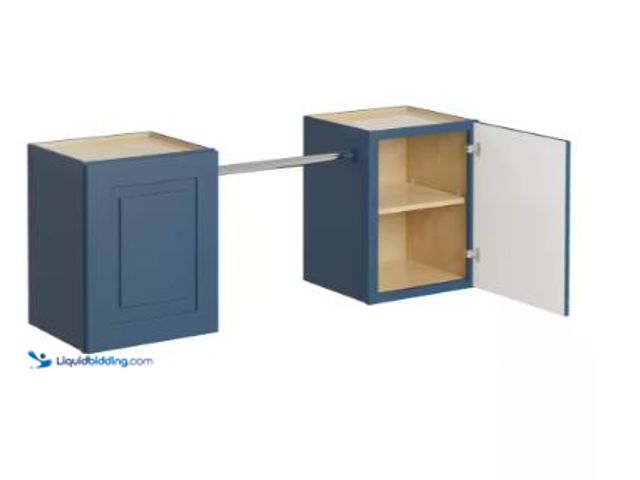 Lot 49-5460829 - MILL'S PRIDE Greenwich Valencia Blue Wall Cabinet
. Item is Unused