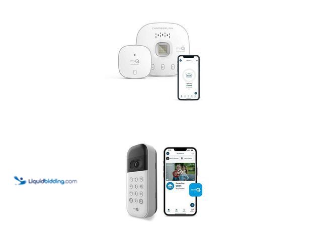 Lot 49-5414647 - myQ Smart Wireless Garage Door Video Keypad and Smart Garage Control with WiFi Hub Combo . Model # 3...