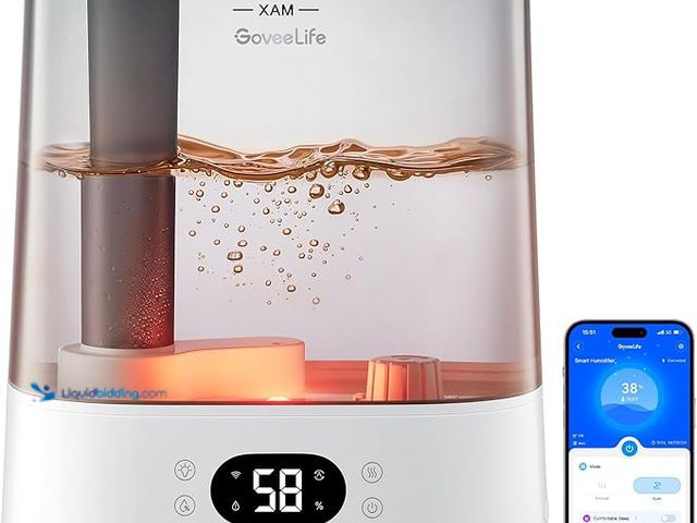 Lot 49-3482648 - GoveeLife Smart Humidifiers for Bedroom, 6L Cool Mist Top Fill for Large Room, Humidity Sensor, Auto...