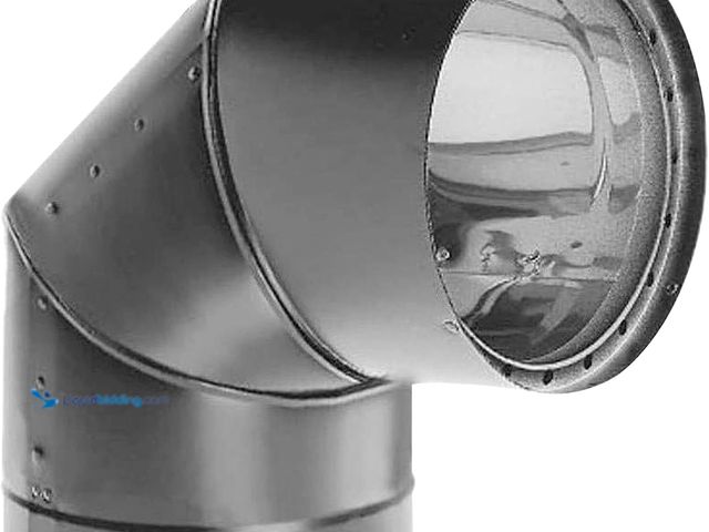 Lot 49-3539292 - DuraVent DVL 6DVL-E90 6'' Galvanized Steel/Stainless Steel Double Wall Stove Pipe, 90 Degree Elbow C...