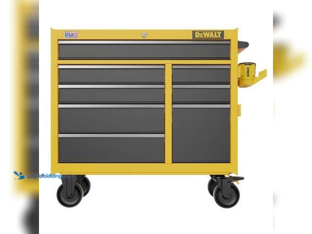 Lot 49-5437491 - *FOR PARTS/REPAIR*  DEWALT 41 in. W x 21 in. D 8-Drawer Rolling Tool Cabinet.  Model # DWST41092. *F...