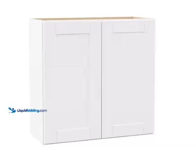 Lot 49-11042 - 1 New Hampton Bay Shaker Wall Cabinet Assembled Hampton Bay Shaker 30 in. W x 12 in. D x 30 in. H As...