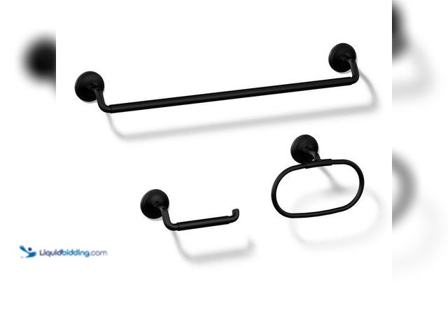 Lot 49-2021889 - KOHLER Paces 3-Piece Bath Hardware Set with Towel Bar, Toilet Paper Holder and Hand Towel Holder in ...