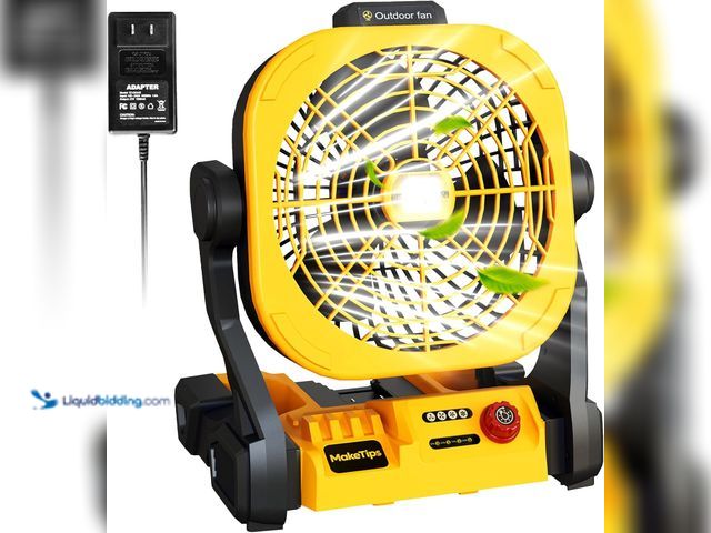 Lot 49-5437464 - Battery Operated Fan for DeWalt 20V Max Battery (Not Included) – High Airflow Portable Cordless Camp...