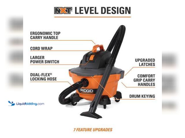 Lot 49-5554189 - RIDGID 6 Gal. 3.5 Peak HP NXT Shop Vacuum HD0600 Wet Dry Vac Model # HD0600 Unused Works/Powers On