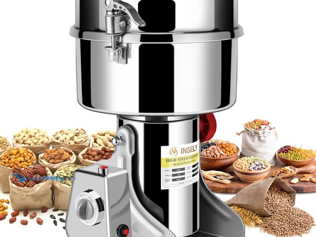 Lot 49-5408543 - Grain Mill Grinder 2000g High Speed Food Grain Mill Stainless Steel Seeds Flour Nut Pill Wheat Corn ...
