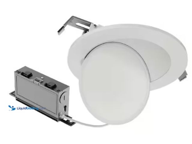 Lot 49-3615866 - Lot of (2) HALO HLA 6 in. Adjustable CCT Integrated LED Recessed Gimbal Downlight, 900 Lumens, 5 CCT...