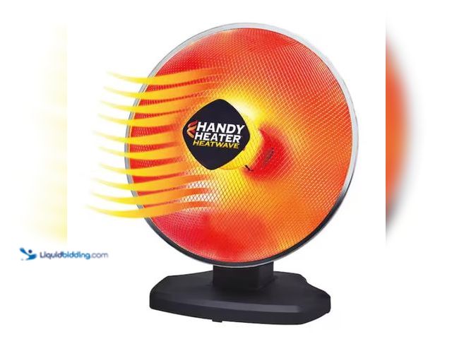 Lot 49-1550514 - HANDY HEATER 1200-Watt Electric Ceramic Parabolic Space Heater, Model # HEATP-MC1, Slightly used, Te...