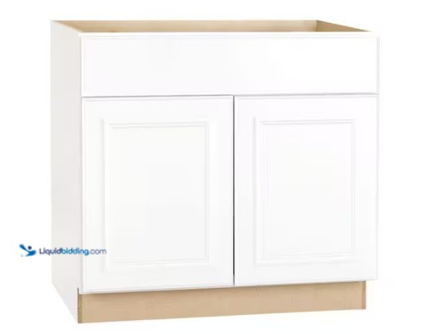 Lot 49-5574131 - Hampton Bay
Hampton 36 in. W x 24 in. D x 34.5 in. H Assembled Base Kitchen Cabinet in Satin White....