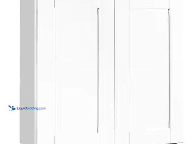 Lot 49-1572005 - Hampton Bay Shaker 30 in. W x 12 in. D x 30 in. H Assembled Wall Cabinet in Satin White Model # KW30...