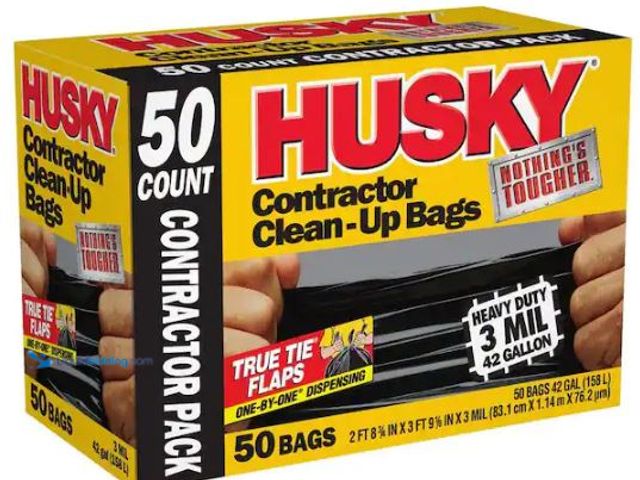 Lot 49-1569575 - Lot of (3) Husky 42 Gal. Contractor Bags (50-Count), Model # HK42WC050B, Used, 1 box feels about hal...