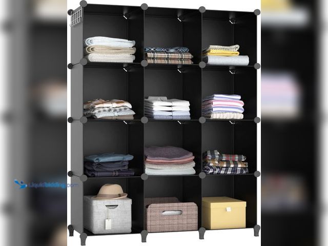 Lot 49-5447860 - HOMIDEC Closet Organizers and Storage, 12 Cube Storage Organizer, Portable Closet Organization Cloth...