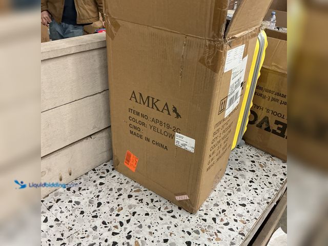 Lot 49-5485348 - AMKA Gem 2-Piece Yellow Carry-On Spinner Cosmetic Suitcase. Model # AP819-2C. New