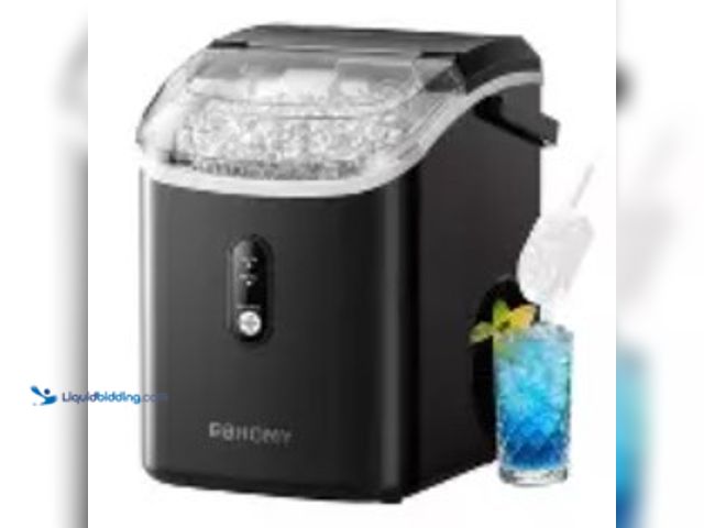 Lot 49-5541429 - EUHOMY Portable Nugget Ice Maker IM002-NBL New
