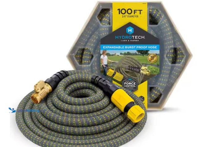 Lot 49-1518070 - Hydrotech 5/8 in. Dia x 100 ft. Expandable Garden Water Hose Model # 8991, Slightly Used  Ref#HDSR07...