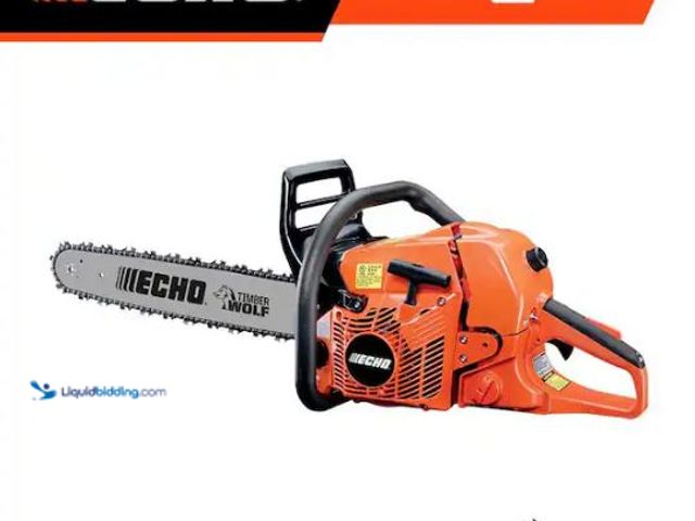 Lot 49-1549168 - ECHO 20 in. 59.8 cc Gas 2-Stroke Rear Handle Timber Wolf Chainsaw, Model # CS-590-20, Slightly used,...
