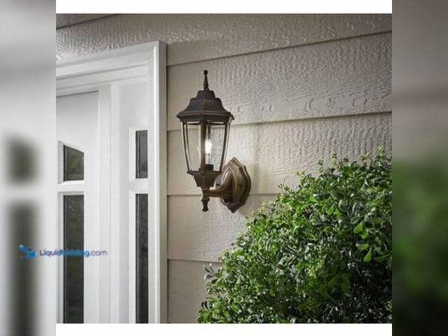Lot 49-5544244 - Hampton Bay 14.5 in. 1-Light Oil-Rubbed Bronze Hardwired Dusk-to-Dawn Outdoor Wall Light Lantern Sco...