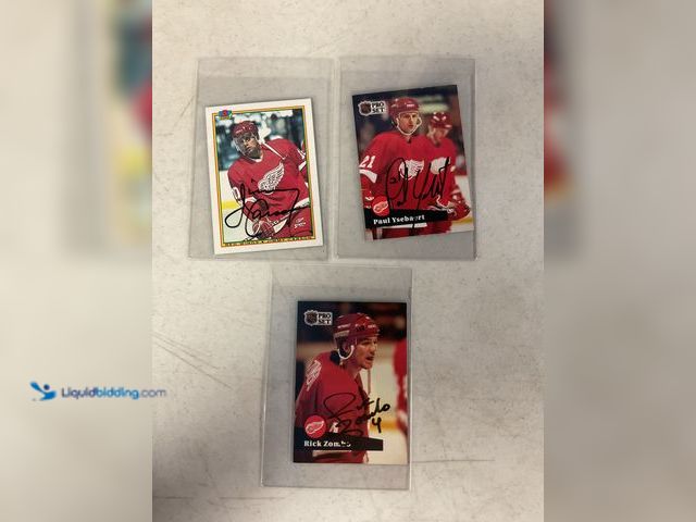 Lot 49-5467320 - Other LOT OF 3 DETROIT RED WINGS AUTOGRAPHED HOCKEY CARDS INCLUDING JIMMY CARSON, PAUL YSEBAERT AND ...